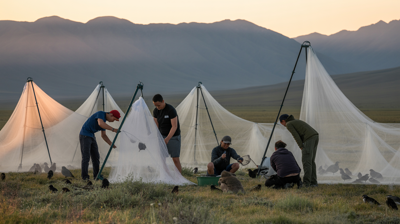 Volunteering for bird ringing and counts at Chokpak Ringing Station, Kazakhstan